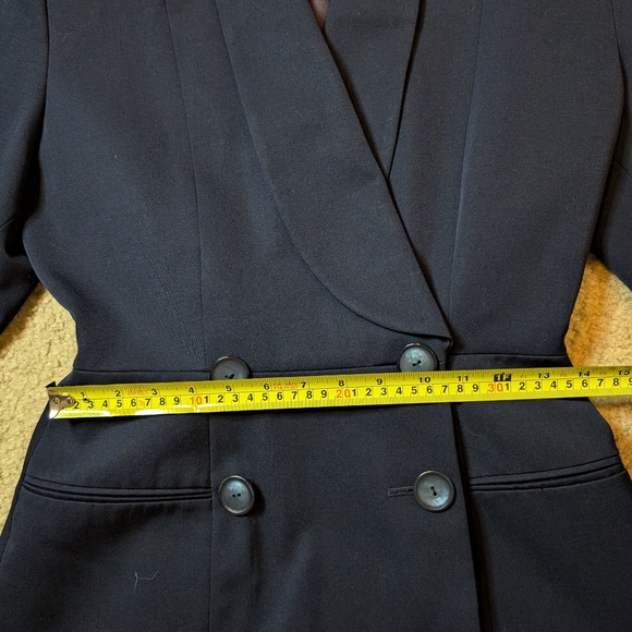 Vintage Tahari Wool Double Breasted Blazer Sz 4 80s - Picture 10 of 16